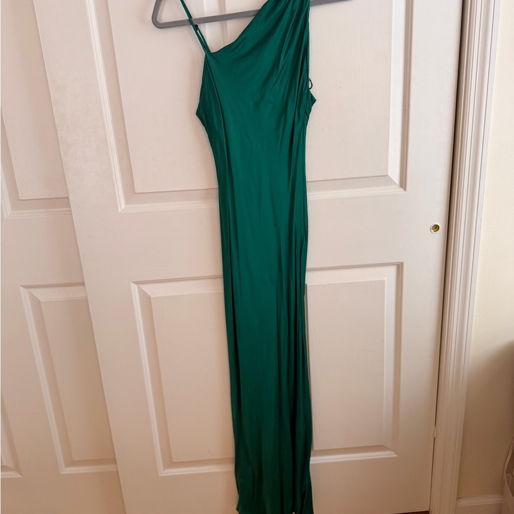 Zara Teal One-Shoulder Dress